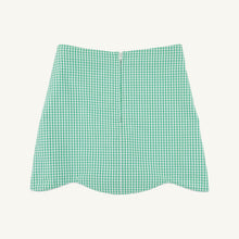 Load image into Gallery viewer, Perrin Scallop Skirt - Gibson Island Green Mini Gingham
