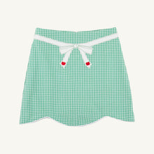 Load image into Gallery viewer, Perrin Scallop Skirt - Gibson Island Green Mini Gingham
