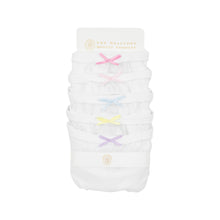 Load image into Gallery viewer, Pippy&#39;s Underpinnings Set - Worth Ave White w/ Multicolor Bows (5-pack)
