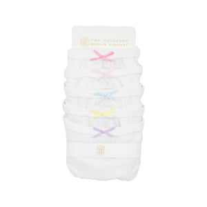 Pippy's Underpinnings Set - Worth Ave White w/ Multicolor Bows (5-pack)