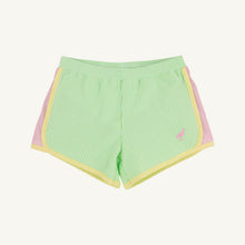 Load image into Gallery viewer, Prepletic™ Shimmy Shake Shorts - Lexington Lime Stripe Seersucker w/ Pier Party Pink
