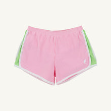 Load image into Gallery viewer, Prepletic™ Shimmy Shake Shorts - Hamptons Hot Pink Seersucker w/ Lexington Lime
