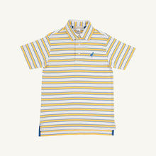 Load image into Gallery viewer, Prim &amp; Proper Polo - Lake Claire Lines w/ Wood Boat Blue
