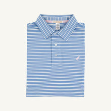 Load image into Gallery viewer, Prim &amp; Proper Polo - Sumner County Stripe in Sunrise Blvd Blue
