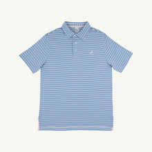 Load image into Gallery viewer, Prim &amp; Proper Polo - Sumner County Stripe in Sunrise Blvd Blue
