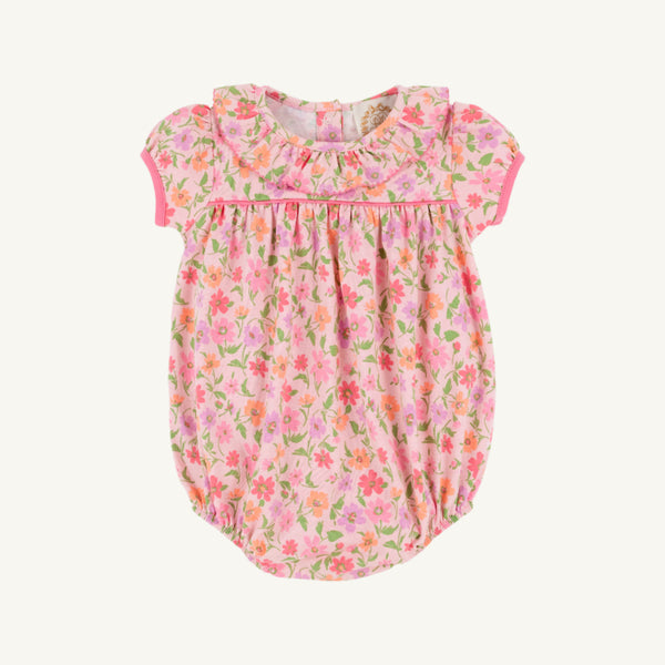 Ramona Ruffle Collar Bubble - Grand Cayman Gardens w/ Romany Rose - Pima