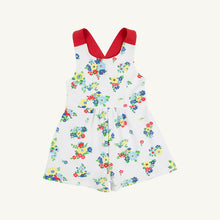Load image into Gallery viewer, Reagan Romper - Biltmore Blooms w/ Richmond Red - Pima
