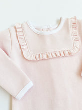 Load image into Gallery viewer, Rock Me Romper - Palm Beach Pink w/ Worth Ave White - Ribbed
