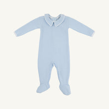 Load image into Gallery viewer, Rock Me Romper - Buckhead Blue w/ Worth Ave White - Ribbed
