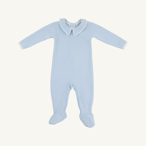 Rock Me Romper - Buckhead Blue w/ Worth Ave White - Ribbed
