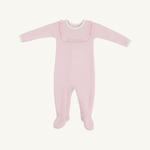 Rock Me Romper - Palm Beach Pink w/ Worth Ave White - Ribbed