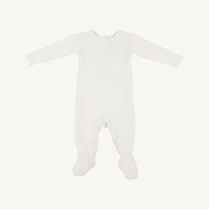 Rock Me Romper - Palmetto Pearl w/ Worth Ave White - Ribbed