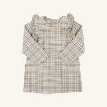 Load image into Gallery viewer, Ruehling Ruffle Dress - Henry Clay Houndstooth (Edisto Egg Blue) - Long Sleeve - Woven
