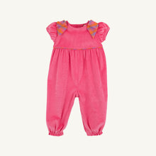 Load image into Gallery viewer, Ryleigh Romper - Romany Rose w/ Autumn Punch Plaid - Corduroy
