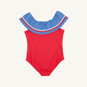 Sandy Lane Swimsuit - Richmond Red w/ Barbados Blue