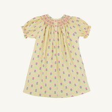 Load image into Gallery viewer, Sandy Smocked Dress - Fairway Floral w/ Winter Park Pink Smocking - Pima
