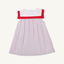 Load image into Gallery viewer, Sarah Sailboat Dress - Lake Powell Plaid w/ Worth Ave White - Woven

