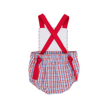 Load image into Gallery viewer, Sayre Sunsuit - Provincetown Plaid w/ Richmond Red
