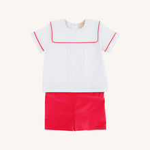 Load image into Gallery viewer, Shepherd Short Set - Worth Ave White w/ Richmond Red
