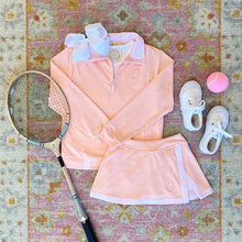 Load image into Gallery viewer, Prepletic™ Samantha Skort - Pompano Peach w/ Palm Beach Pink Stripe
