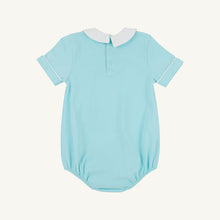 Load image into Gallery viewer, Biltmore Bubble - Edisto Egg Blue w/ Worth Ave White - Short Sleeve - Pima
