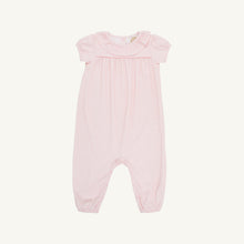 Load image into Gallery viewer, Ramona Ruffle Romper - Sandpearl Pink Stripe - Short Sleeve
