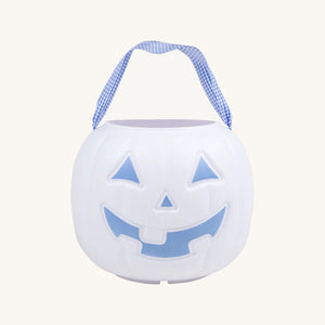 Sir Proper's Pumpkin Pail - Worth Ave White - with Pink or Blue