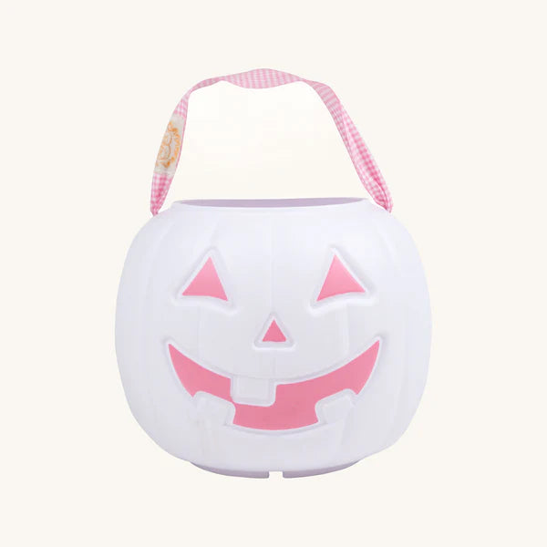 Sir Proper's Pumpkin Pail - Worth Ave White - with Pink or Blue