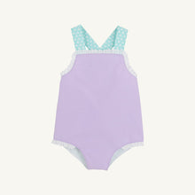 Load image into Gallery viewer, Sisi Sunsuit - Lauderdale Lavender w/ Dunmore Doo-Dad - Broadcloth
