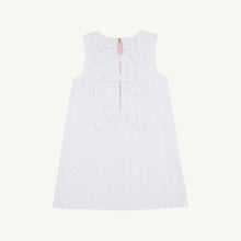 Load image into Gallery viewer, Betts Bow Dress - Worth Ave White - Eyelet - Sleeveless
