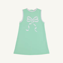 Load image into Gallery viewer, Eliza's Appliqué Dress - Grace Bay Green w/ White &amp; Seafoam - Bow - Sleeveless
