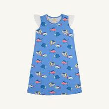 Load image into Gallery viewer, Polly Play Dress - Here Fishy Fishy - Sleeveless w/ Eyelet
