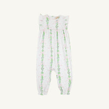 Load image into Gallery viewer, Leigh Ann Angel Sleeve Romper - Fincastle Floral w/ Palm Beach Pink - Sleeveless
