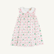 Load image into Gallery viewer, Sleeveless Mary Dal Dress - Boxwood &amp; Bows w/ Romany Rose - Heavy Knit
