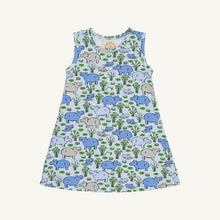Load image into Gallery viewer, Polly Play Dress - Bal Harbour Hippo w/ Beale Street Blue - Sleeveless
