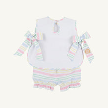 Load image into Gallery viewer, Talbott Tie Side - White w/ San Antonio Stripe - Cats Appliqué
