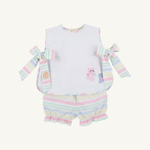 Load image into Gallery viewer, Talbott Tie Side - White w/ San Antonio Stripe - Cats Appliqué
