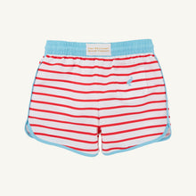Load image into Gallery viewer, Tanner Trunks - Richmond Red Stripe w/ Belhaven Blue

