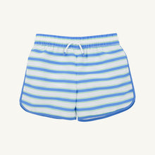 Load image into Gallery viewer, Tanner Trunks - Seabrook Stripe w/ Sunrise Blvd Blue &amp; Grafton Green
