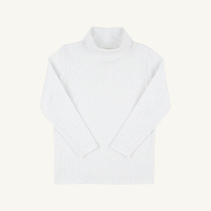 Tatum's Turtleneck Shirt - Beale Street Blue Microdot