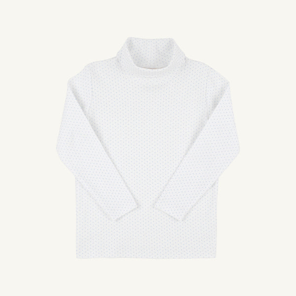 Tatum's Turtleneck Shirt - Beale Street Blue Microdot