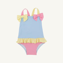 Load image into Gallery viewer, Taylor Bay Bathing Suit - Beale Street Blue w/ Hamptons Hot Pink &amp; Lake Worth Yellow
