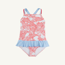 Load image into Gallery viewer, Taylor Bay Bathing Suit - Big Fish Red w/ Beale Street Blue
