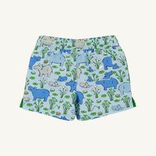 Load image into Gallery viewer, Tortola Swim Trunks - Bal Harbour Hippo w/ Beale Street Blue
