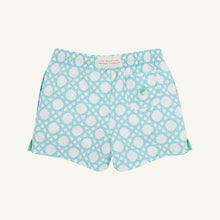 Load image into Gallery viewer, Tortola Swim Trunks - Catamaran Cane w/ Grace Bay Green
