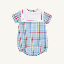Load image into Gallery viewer, Towne's Top Sail Bubble -  Kensington Court Plaid w/ White - Woven
