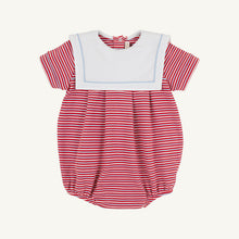 Load image into Gallery viewer, Towne's Top Sail Bubble -  Richmond Red, Beale St Blue, and White Stripe - Pima
