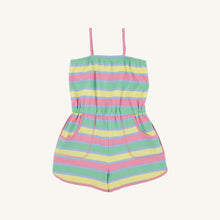 Load image into Gallery viewer, Townley T Romper - Samford Stripe w/ Hamptons Hot Pink
