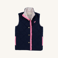 Load image into Gallery viewer, Vaughn Vest - Nantucket Navy w/ Hamptons Hot Pink Micro Dot

