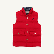 Load image into Gallery viewer, Vaughn Vest - Richmond Red w/ Nantucket Navy Stripe
